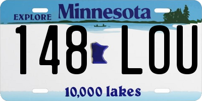 MN license plate 148LOU