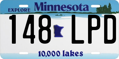 MN license plate 148LPD