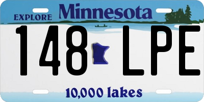 MN license plate 148LPE