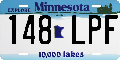 MN license plate 148LPF