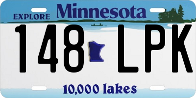 MN license plate 148LPK