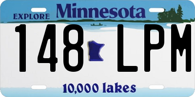 MN license plate 148LPM