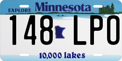 MN license plate 148LPO
