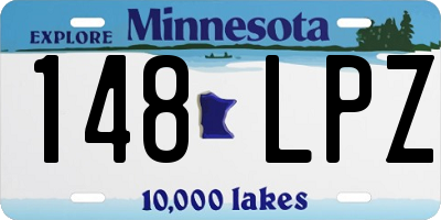 MN license plate 148LPZ