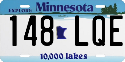 MN license plate 148LQE