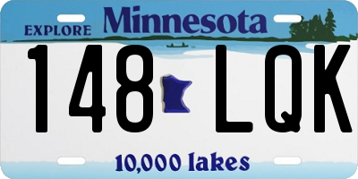 MN license plate 148LQK