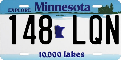 MN license plate 148LQN