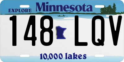 MN license plate 148LQV