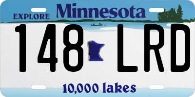 MN license plate 148LRD