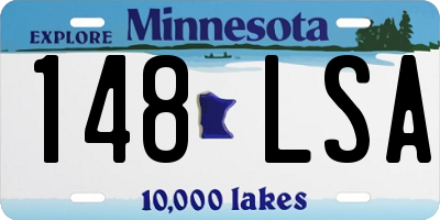 MN license plate 148LSA