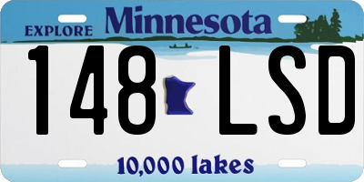 MN license plate 148LSD