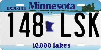 MN license plate 148LSK