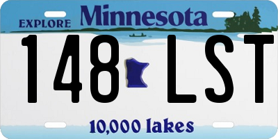 MN license plate 148LST