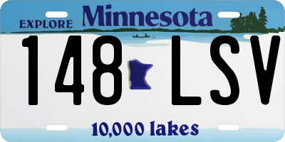 MN license plate 148LSV