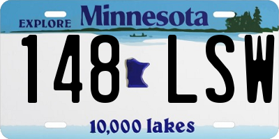 MN license plate 148LSW