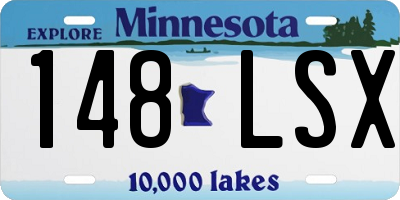 MN license plate 148LSX