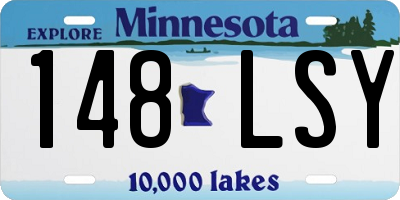 MN license plate 148LSY