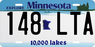 MN license plate 148LTA