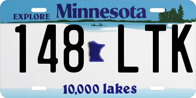 MN license plate 148LTK