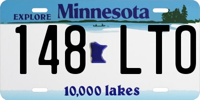 MN license plate 148LTO