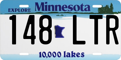 MN license plate 148LTR