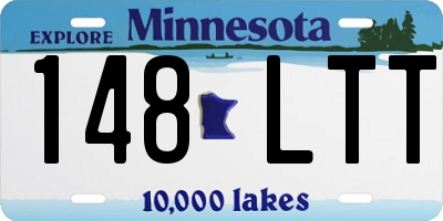 MN license plate 148LTT