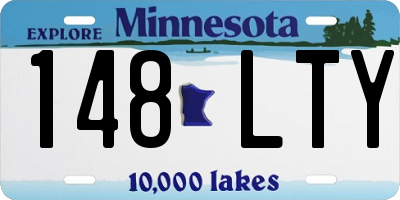 MN license plate 148LTY
