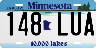 MN license plate 148LUA
