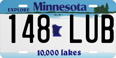 MN license plate 148LUB