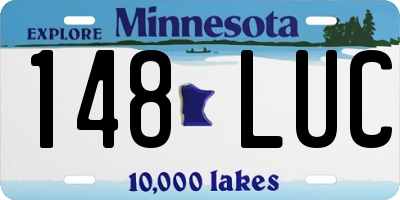 MN license plate 148LUC