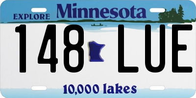 MN license plate 148LUE