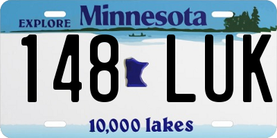 MN license plate 148LUK