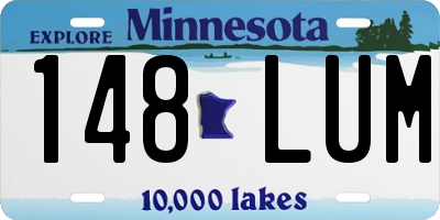 MN license plate 148LUM