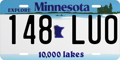 MN license plate 148LUO