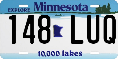 MN license plate 148LUQ