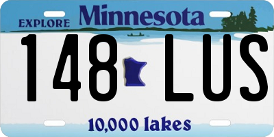 MN license plate 148LUS