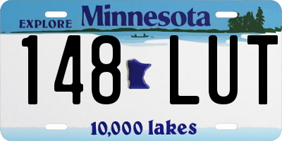 MN license plate 148LUT