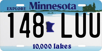 MN license plate 148LUU
