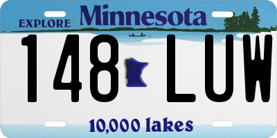 MN license plate 148LUW