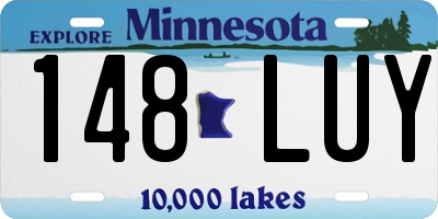 MN license plate 148LUY