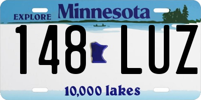 MN license plate 148LUZ