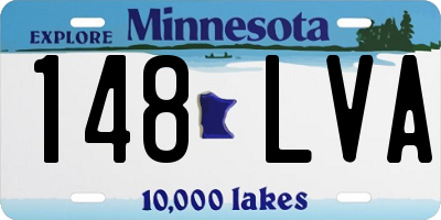 MN license plate 148LVA