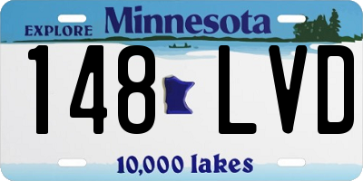 MN license plate 148LVD