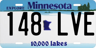 MN license plate 148LVE