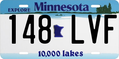 MN license plate 148LVF