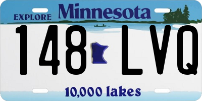 MN license plate 148LVQ