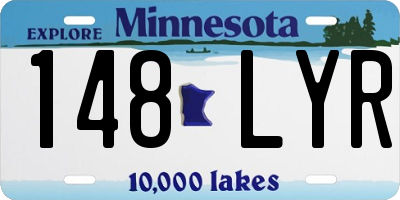 MN license plate 148LYR
