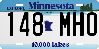 MN license plate 148MHO
