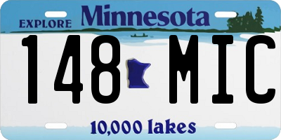 MN license plate 148MIC