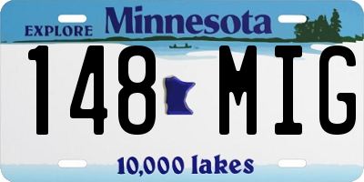 MN license plate 148MIG